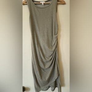 Leith side ruched dress - pale green - size small